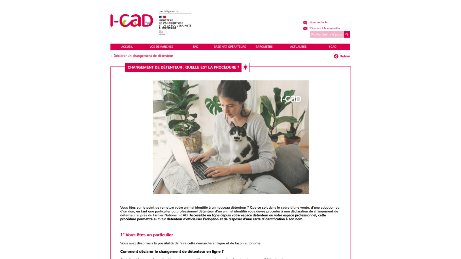 Comment régulariser la situation auprès de l'I-CAD ?