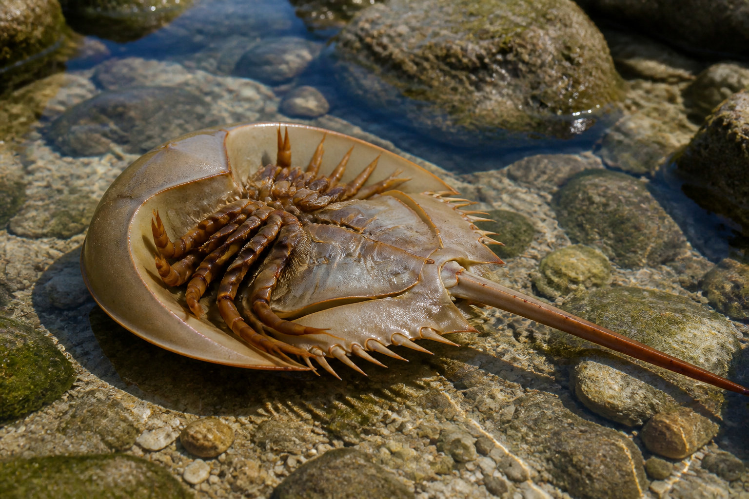 Le Xiphosure, un arthropode marin aux origines préhistoriques